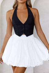 Worth The Hype Bubble Mini Skirt White