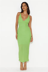 Gorgeous Touch Midi Dress Green
