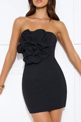 Wild Ivy Strapless Mini Dress Black