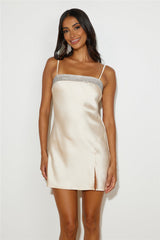 She's The Star Mini Dress Champagne