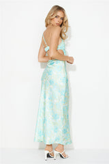 Main Muse Satin Maxi Dress Green