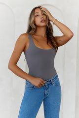 BASE Everyday Staple Singlet Top Charcoal