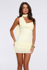 The Nightlife Mesh Mini Dress Butter