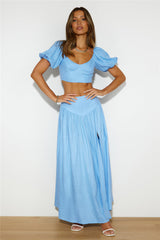Her Vibe Maxi Skirt Blue