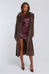 Plushé Faux Fur Coat Chocolate