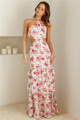 HELLO MOLLY Pure Serenity Halter Maxi Dress Pink