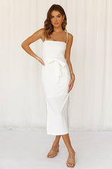 Ways I Loved You Knit Midi Dress White