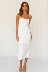 Ways I Loved You Knit Midi Dress White